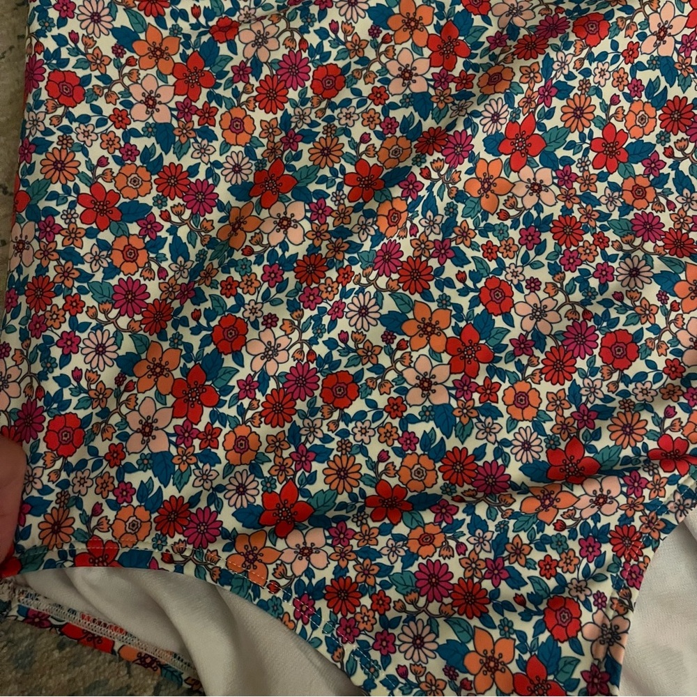 Time and Tru Colorful Floral Swimsuit - Picture 2 of 6